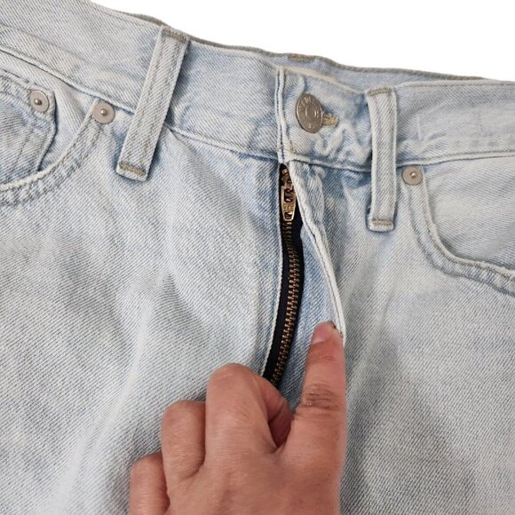 Madewell Jean Womens 28 Perfect Vintage Straight High Rise Distressed Light Wash - Picture 5 of 14